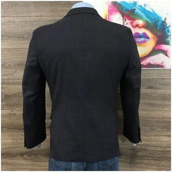 14TH Union Mens Blazer Sport Coat Two Button‎ Casual Jacket 42S Slim Wool Suits